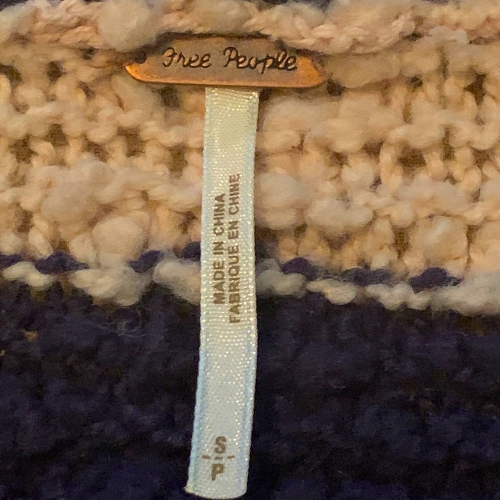 Free People Loose Knit Snap Front Sweater - Picture 4 of 7